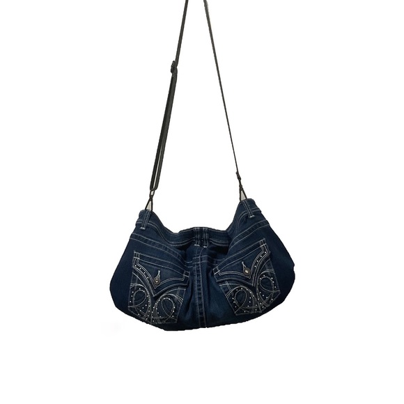 Stylish Boho & Blingy Removable Adjustable Strap “Made By Me”Crossbody Jean Bag! - Picture 12 of 16